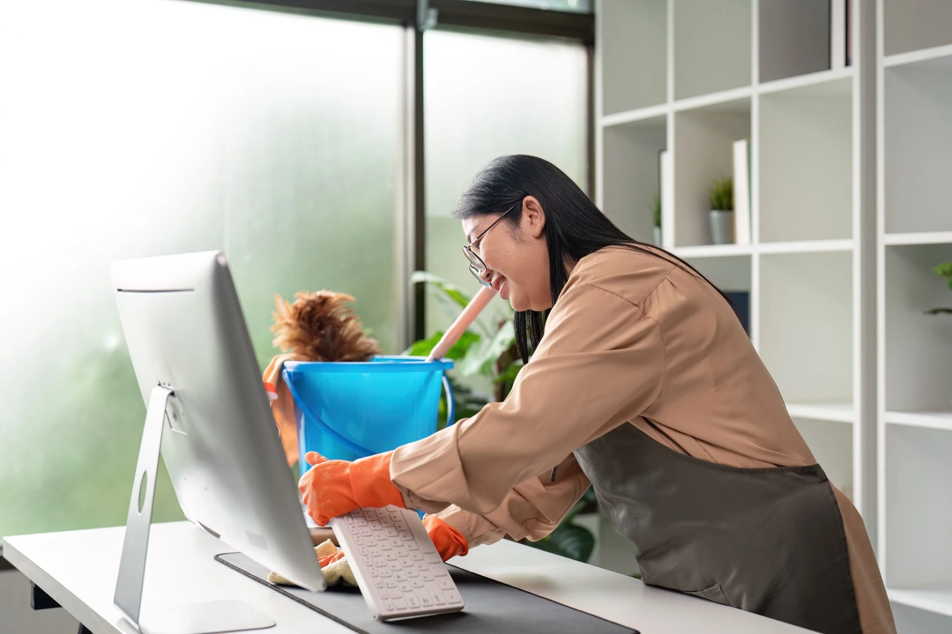 Lakefront Cleaning Co. team at work in a Chicago office
